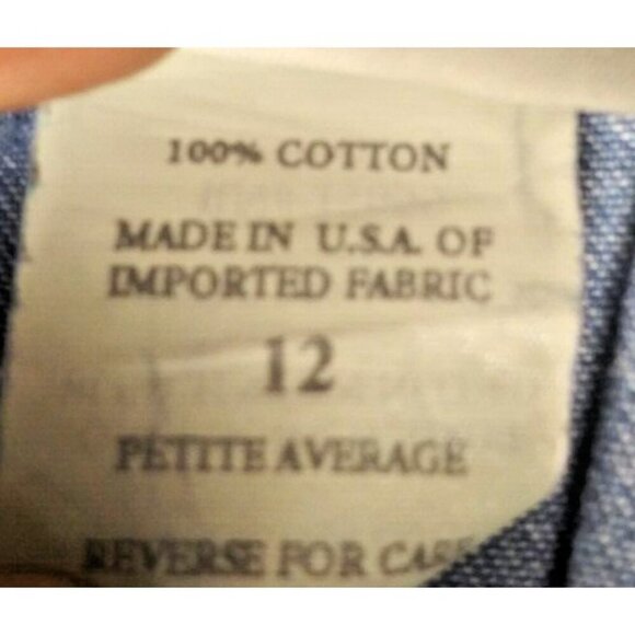 Classic Elements Pull-On Jeans womens Sz 12P ankle Blue Denim pockets high rise - Picture 6 of 8